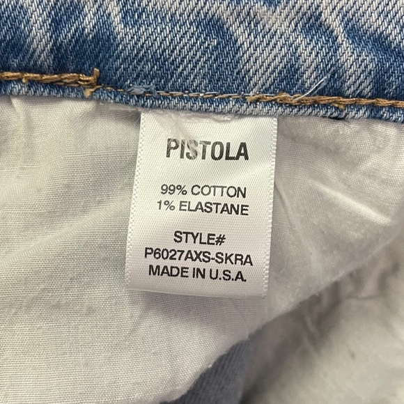 Pistola Nico High Rise Mom Denim Shorts Light Wash - Picture 4 of 4